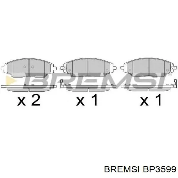 BP3599 Bremsi pastillas de freno delanteras