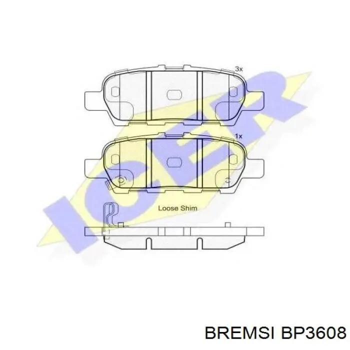 Pastillas traseras de freno Bremsi BP3608 precio, desde 16,71 EUR