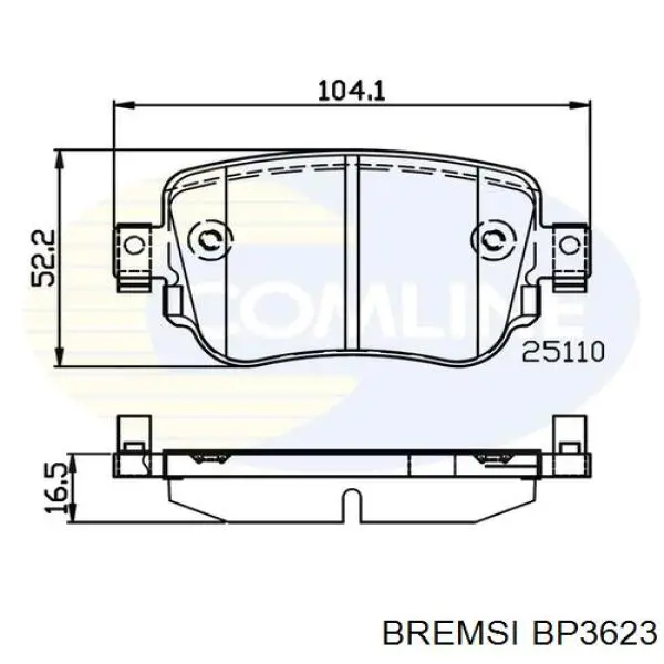 Pastillas de freno traseras Volkswagen Caddy 4 SAB, SAJ