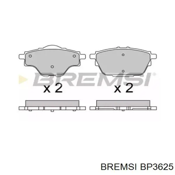 BP3625 Bremsi pastillas de freno traseras