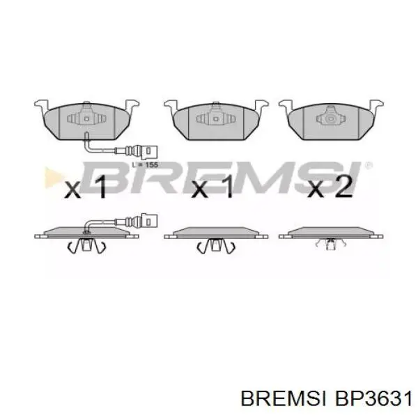Comprar BP3631 Bremsi Pastillas delanteras de freno