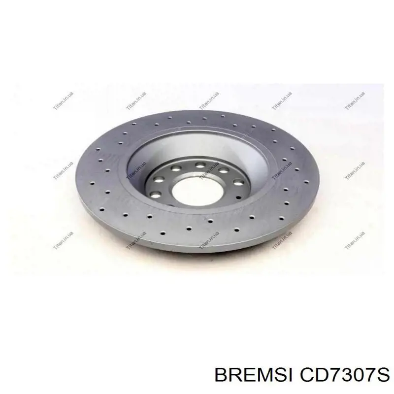 Disco de freno trasero CD7307S Bremsi