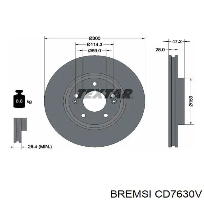 Frenos delanteros Bremsi CD7630V precio, desde 40,56 EUR