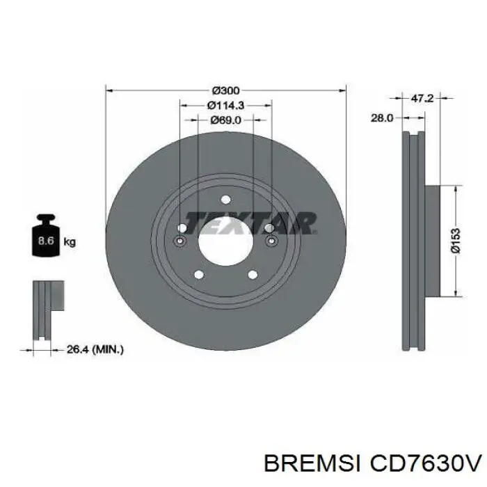 Frenos delanteros Bremsi CD7630V precio, desde 40,56 EUR