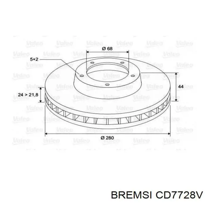 Freno de disco delantero Renault DUSTER 2 HM