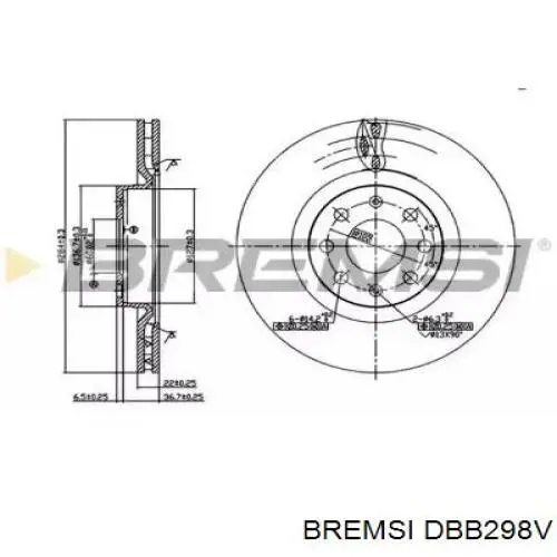 DBB298V Bremsi disco de freno trasero