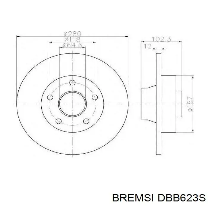 Freno de disco delantero Renault Trafic 2 FL