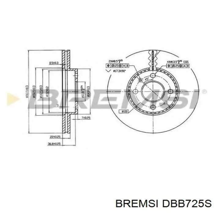 DBB725S Bremsi