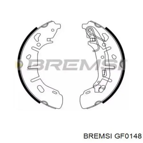 GF0148 Bremsi zapatas de frenos de tambor traseras