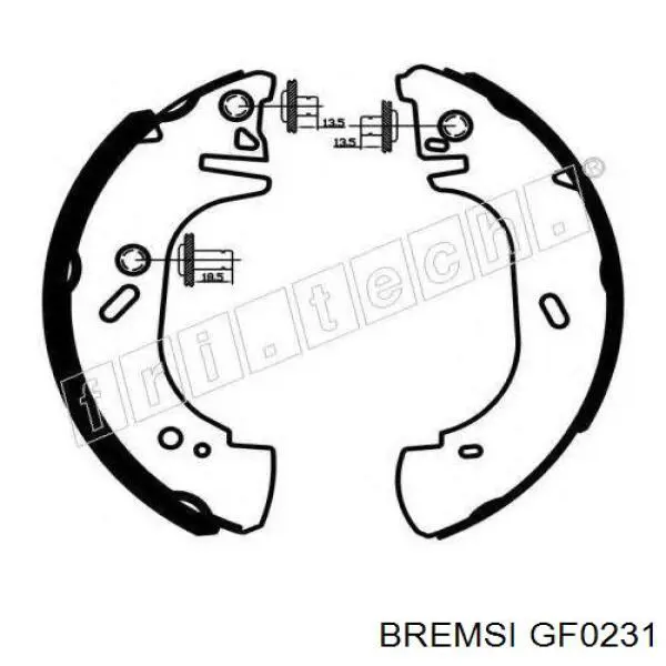 GF0231 Bremsi zapatas de frenos de tambor traseras