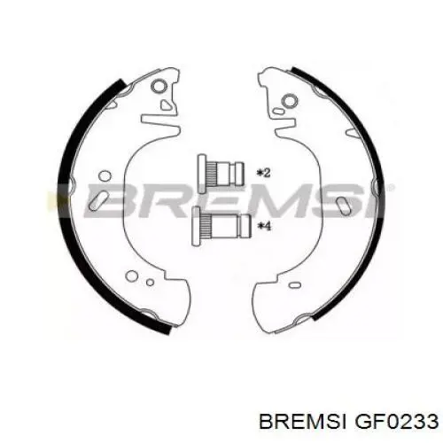 GF0233 Bremsi zapatas de frenos de tambor traseras