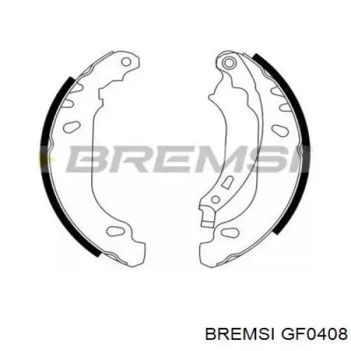 GF0408 Bremsi zapatas de frenos de tambor traseras