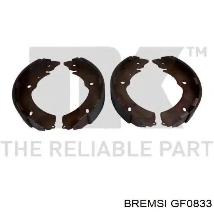 GF0833 Bremsi Zapatas de freno de tambor traseras
