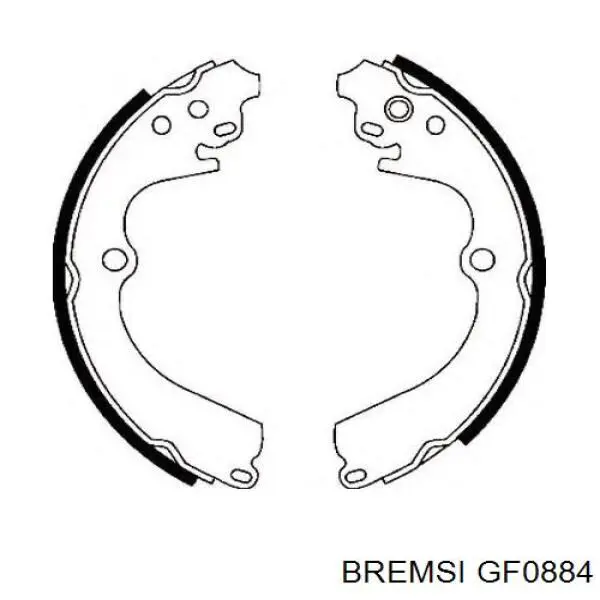 GF0884 Bremsi zapatas de frenos de tambor traseras