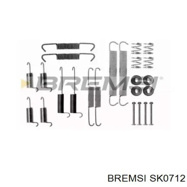 SK0712 Bremsi kit de montaje, zapatas de freno traseras