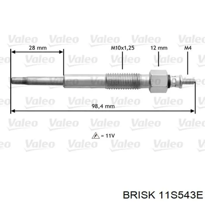 596040 Peugeot/Citroen bujía de precalentamiento