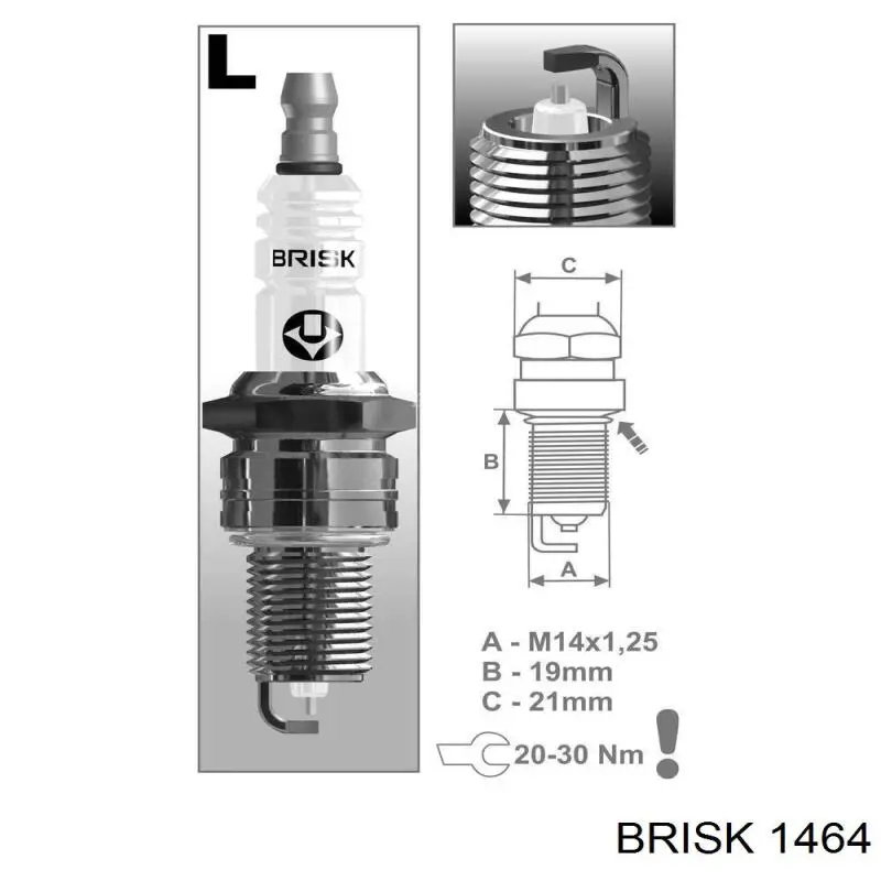 1464 Brisk bujía de encendido