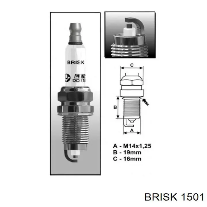 1501 Brisk bujía de encendido