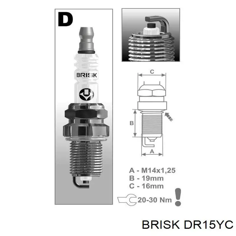 DR15YC Brisk Bujía de ignición