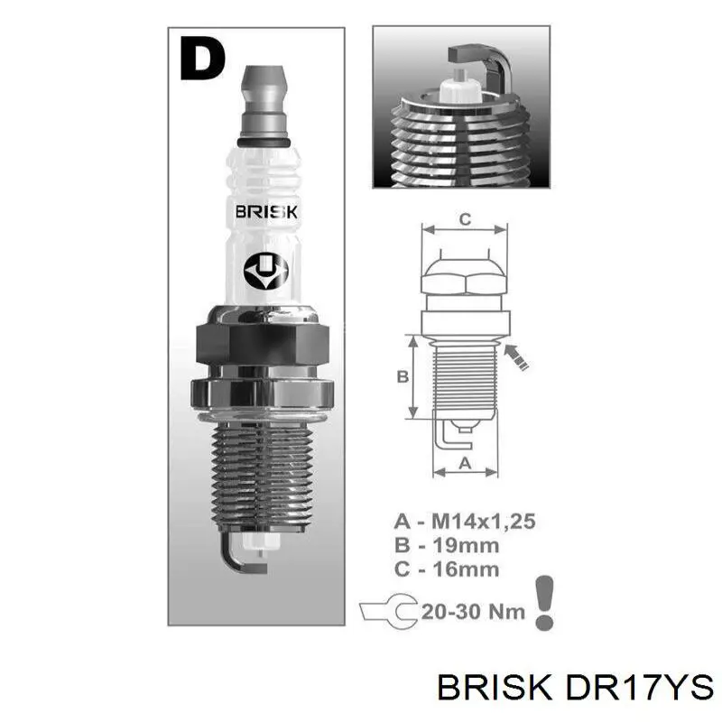 DR17YS Brisk Bujía de ignición
