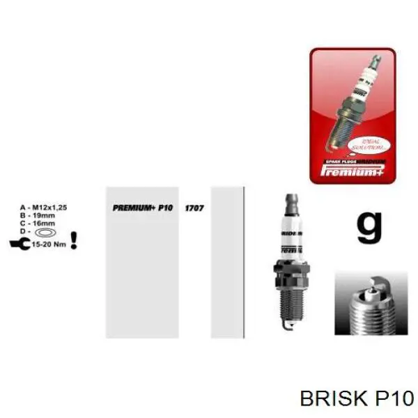 P10 Brisk Bujía de ignición