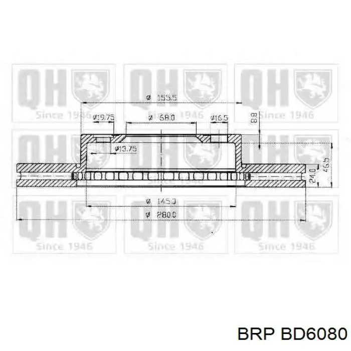 BD6080 BRP freno de disco delantero