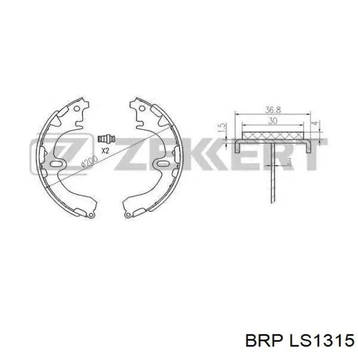 LS1315 BRP zapatas de frenos de tambor traseras