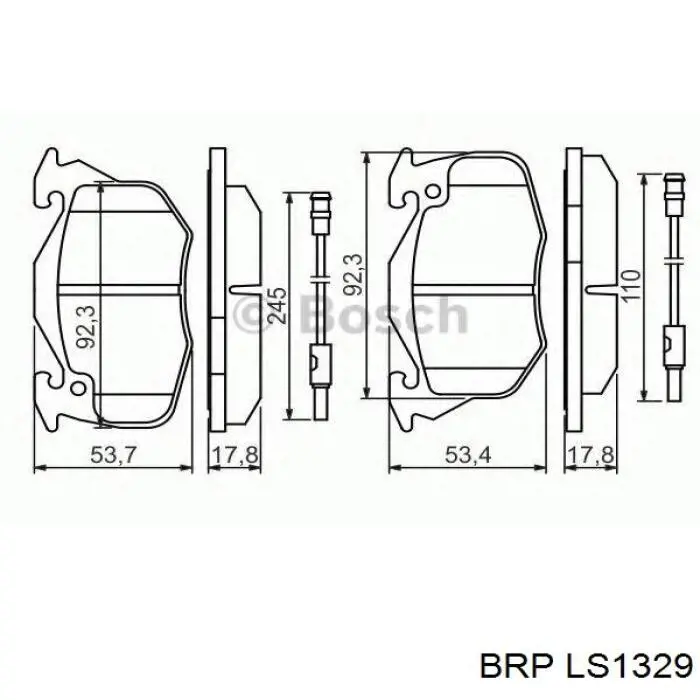 LS1329 BRP zapatas de frenos de tambor traseras