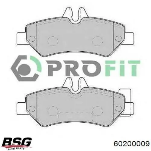 60200009 BSG pastillas de freno traseras