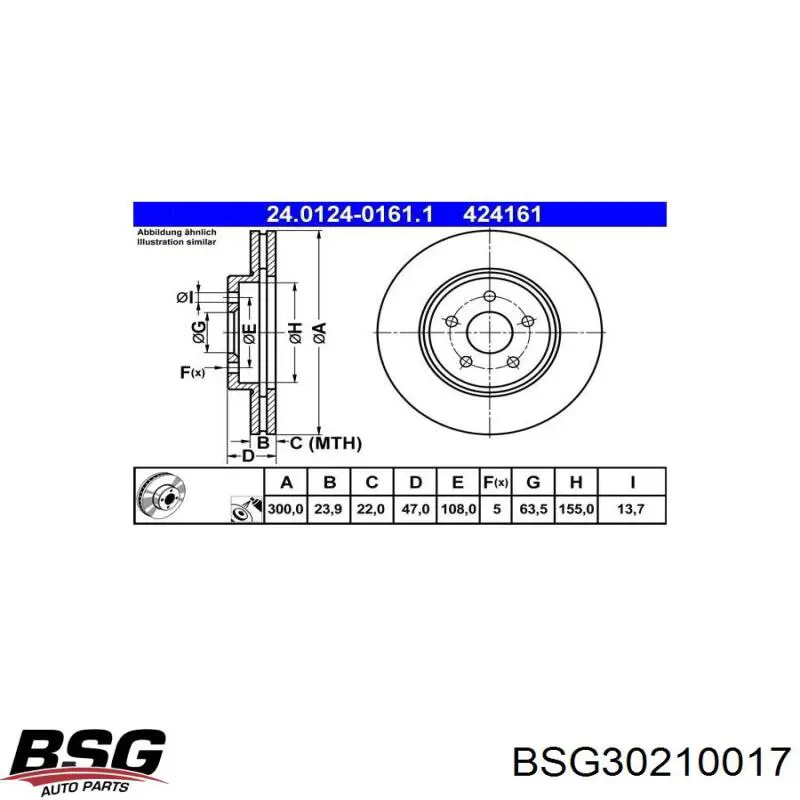 Freno de disco delantero Jaguar X-type CF1