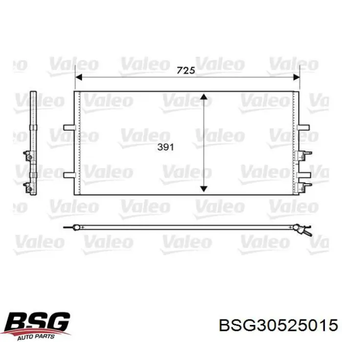 BSG 30-525-015 BSG condensador aire acondicionado