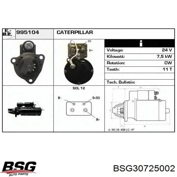 BSG 30-725-002 BSG tubuladura, bomba de vacío