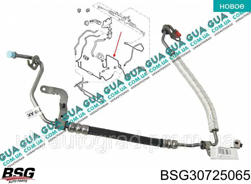 Manguera de alta presión de la dirección asistida desde la bomba hasta la cremallera Ford 5041277 precio, desde 77,16 EUR
