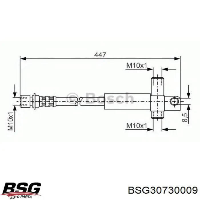 BSG 30-730-009 BSG tubo flexible de frenos trasero