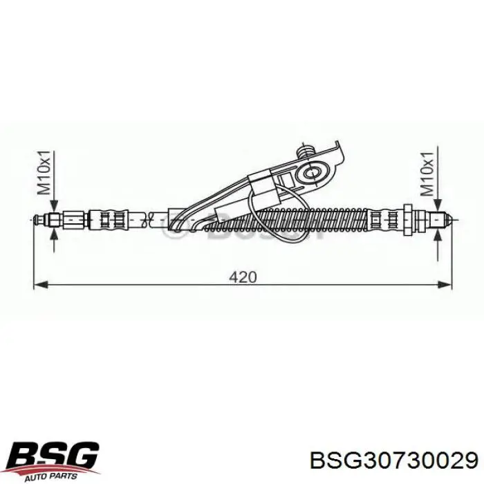BSG30730029 BSG latiguillos de freno delantero izquierdo
