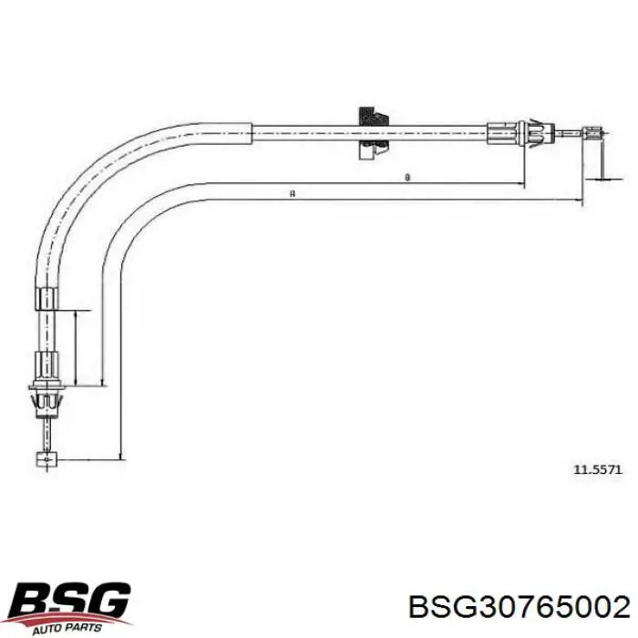 BSG 30-765-002 BSG cable de freno de mano delantero