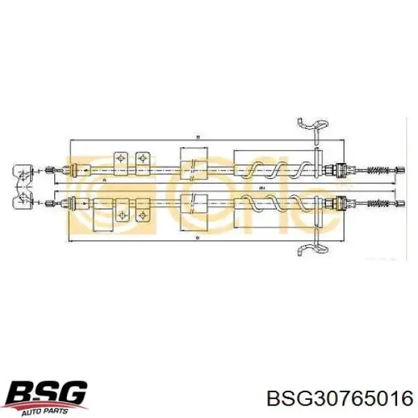 BSG 30-765-016 BSG cable de freno de mano trasero derecho/izquierdo