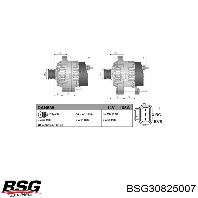 BSG30825007 BSG alternador