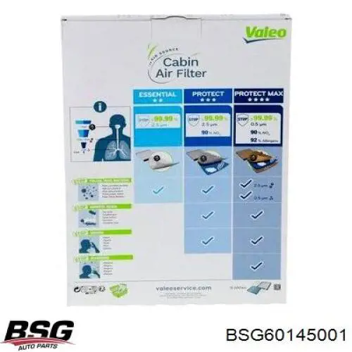 Comprar BSG60145001 BSG Filtro de aire del habitáculo