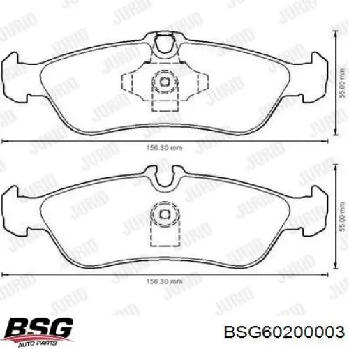 BSG60-200-003 BSG pastillas de freno traseras