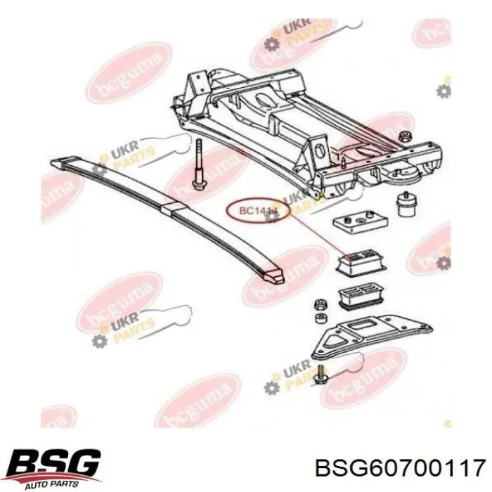 5139189AA Chrysler tope de ballesta delantera