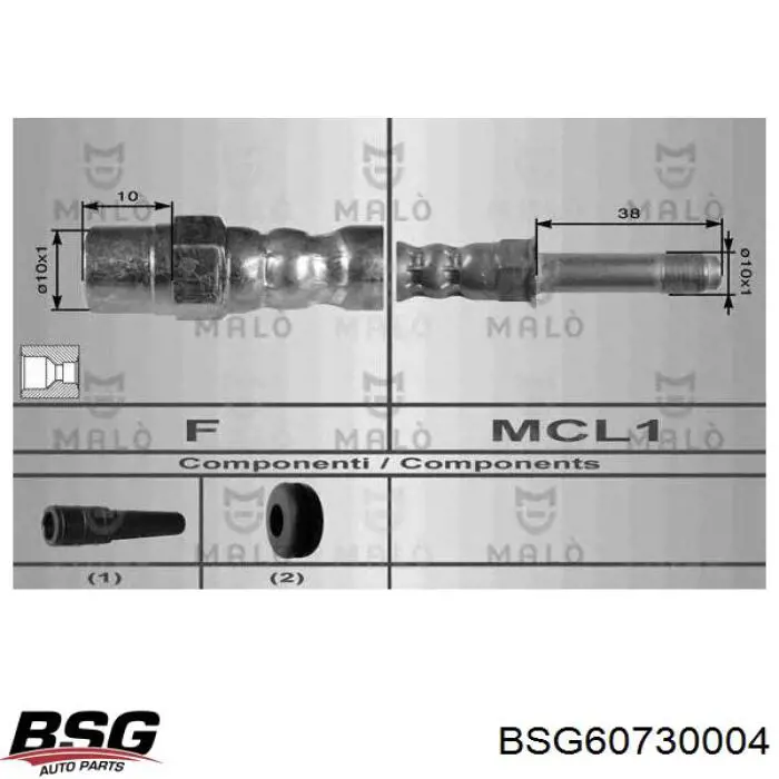 BSG 60-730-004 BSG latiguillo de freno delantero
