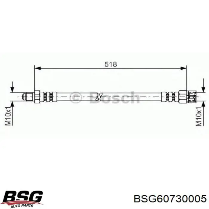 BSG 60-730-005 BSG tubo flexible de frenos trasero