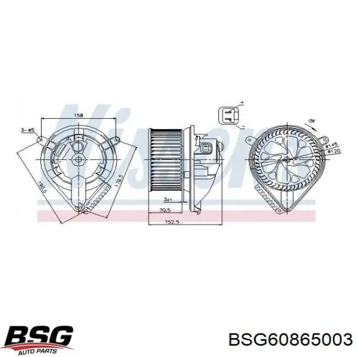 BSG 60-865-003 BSG ventilador habitáculo