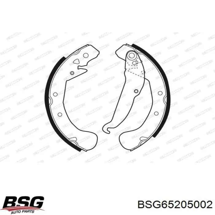 BSG 65-205-002 BSG zapatas de frenos de tambor traseras