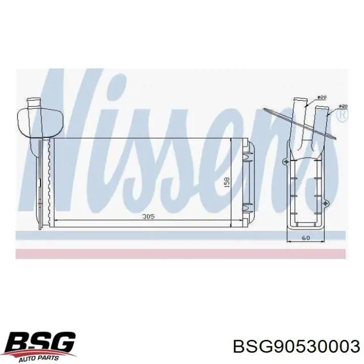 BSG90530003 BSG radiador calefacción