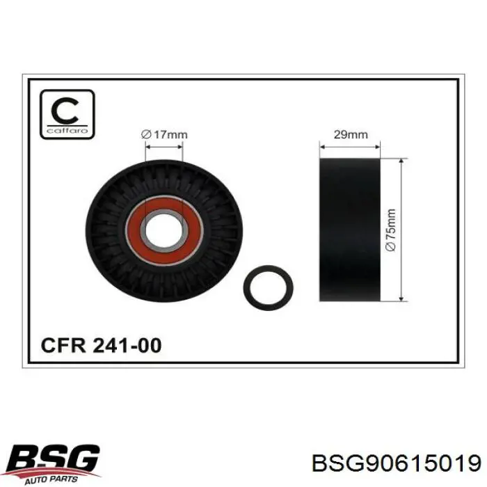 Comprar BSG90615019 BSG Polea inversión/guía, correa poli V