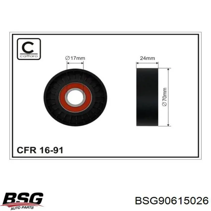 BSG 90-615-026 BSG tensor de correa, correa poli v