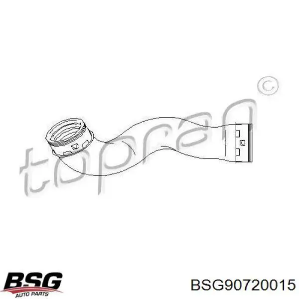 BSG 90-720-015 BSG tubo flexible de aspiración, cuerpo mariposa