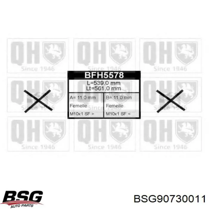 BSG 90-730-011 BSG latiguillo de freno delantero